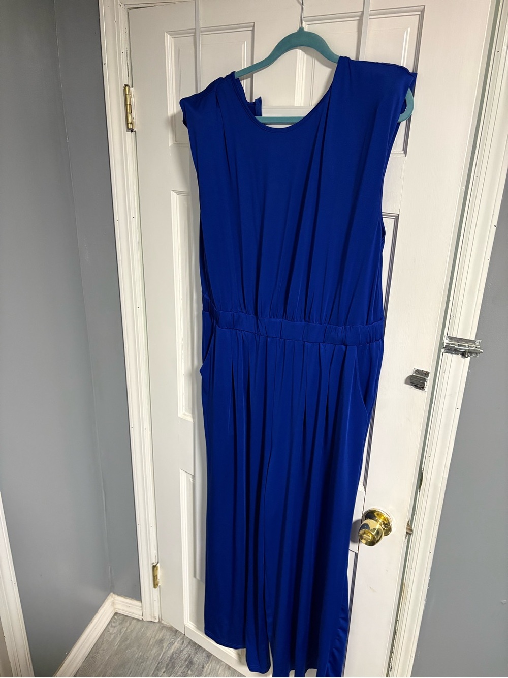 Women's Sleeveless Royal Blue Romper